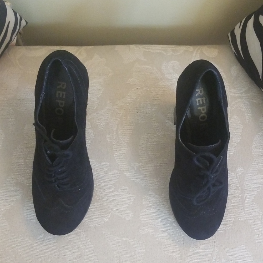 Report black suede booty